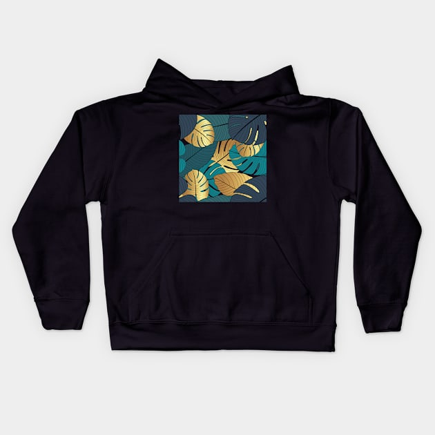 Monstera Kids Hoodie by OlhaBabak